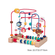 Brinquedo Educativo de Madeira – Labirinto de Contas Estilo Montessori